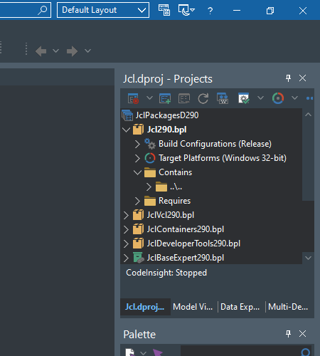 На оцей JclPackagesD290 правою кнопкою і Compile All